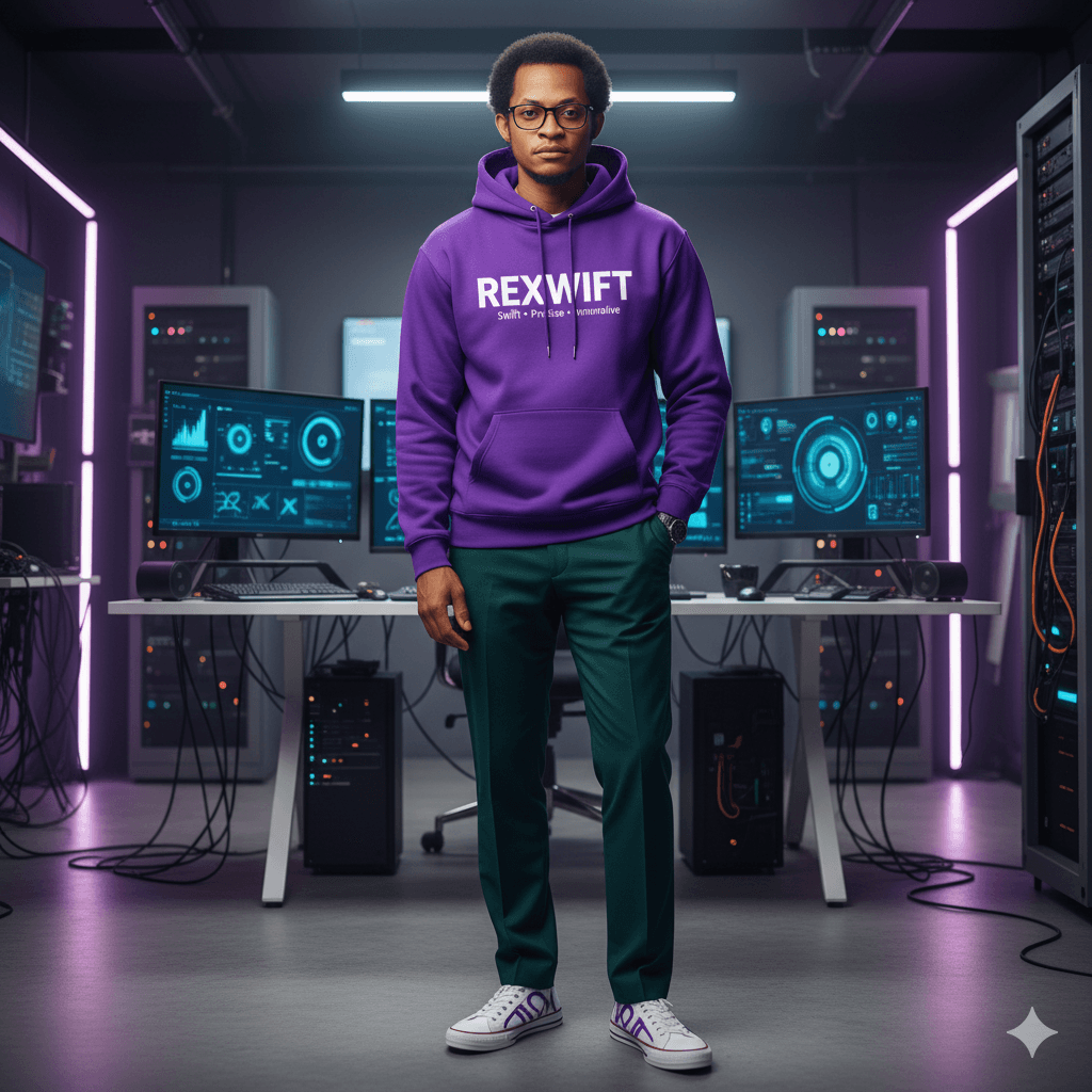 A Rexwift engineer in an AI operations lab